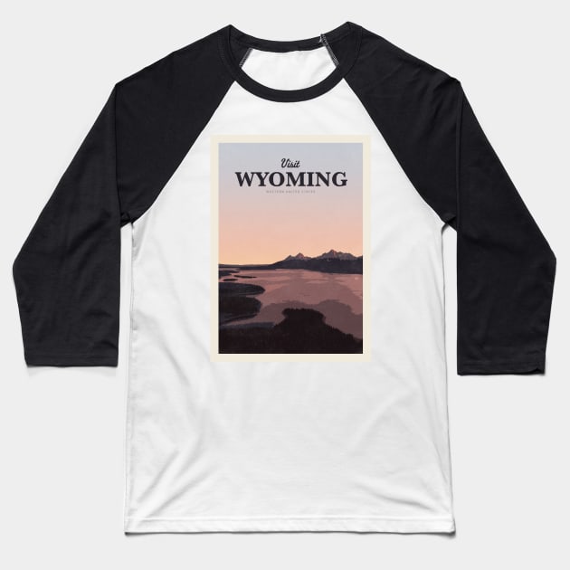 Visit Wyoming Baseball T-Shirt by Mercury Club